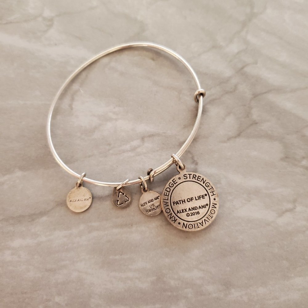 💖 Alex and Ani Silver Path of Life Expandable Charm Bracelet 💖 - Picture 5 of 7